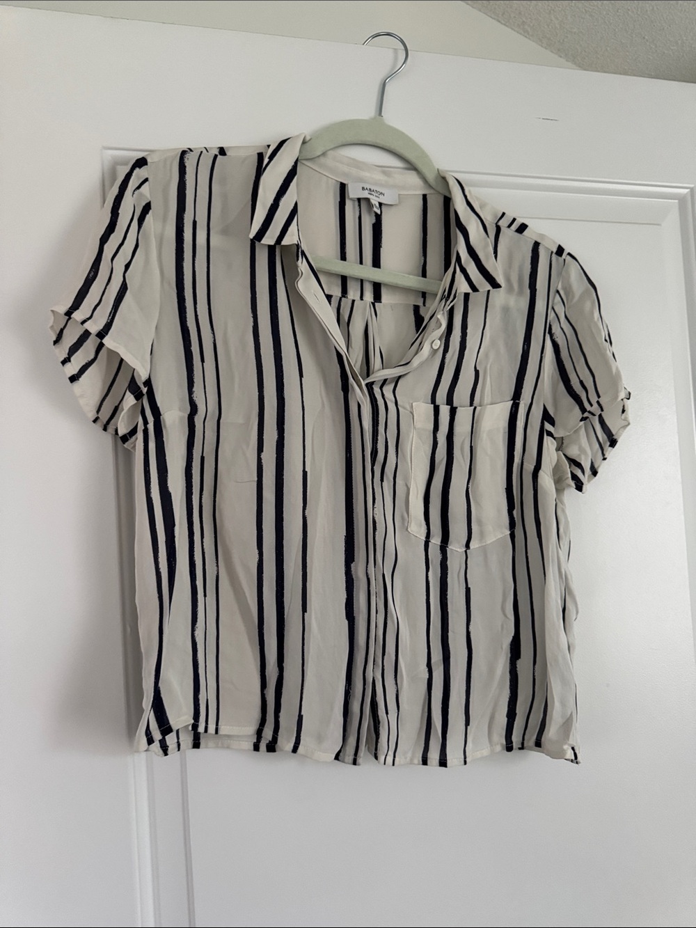 Babaton Silk Button Down Shirt